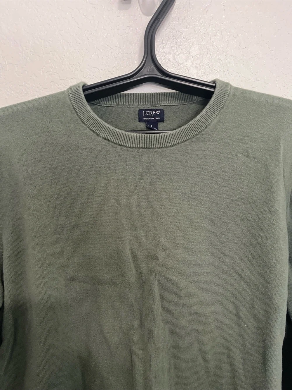 J. Crew Men's Crewneck Sweater in Olive